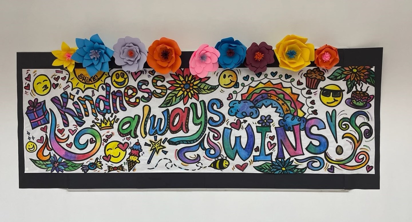 Rainbow with flowers